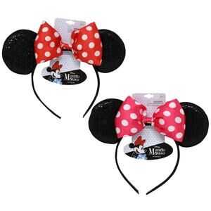 Minnie Bowtique Ear Shaped Headband with Puffy Bow